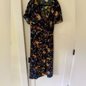 J crew Floral Print Wrap Dress